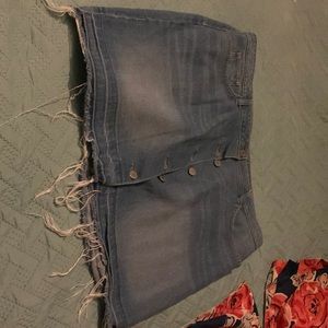 Blue jean mini skirt